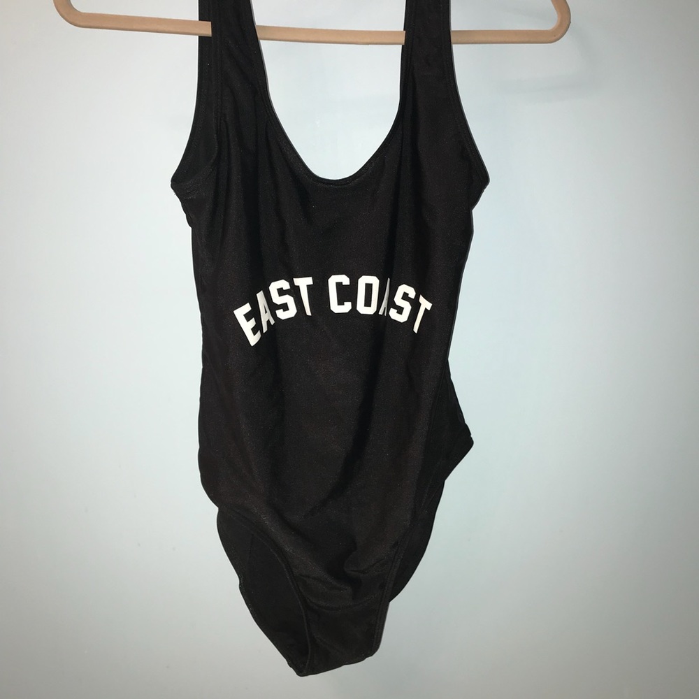 Trendy 1 piece bathing suit, “EAST COAST”